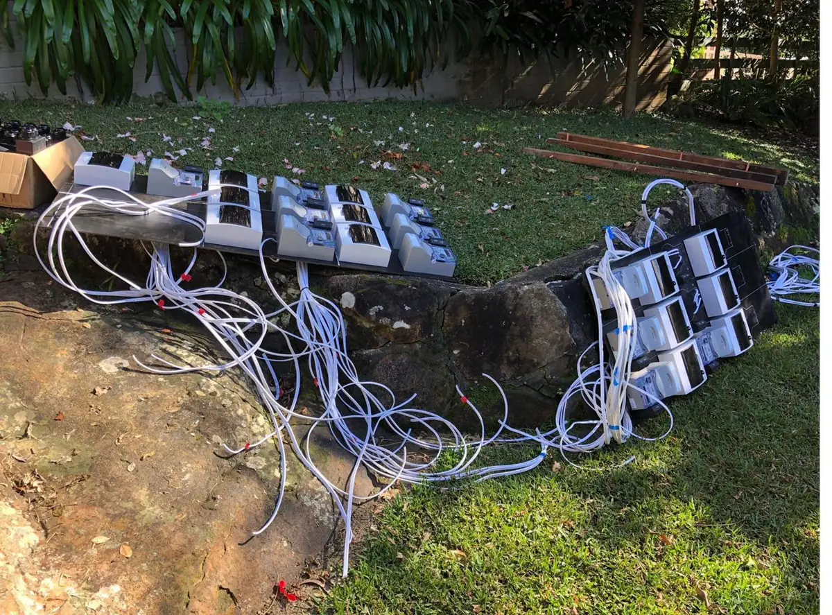 New smart meters and unit distribution boards prepared on site before installation